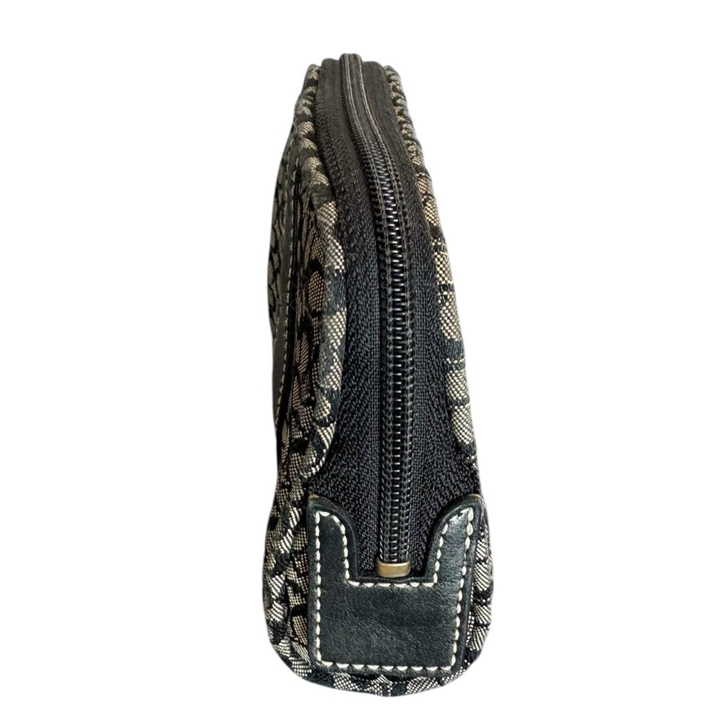 Coach Jacquard Mini C’s genuine black/grey makeup bag Vintage 2000's - Picture 7 of 9